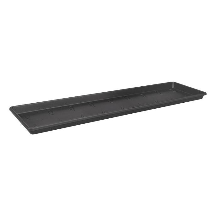 green basics trough saucer 80cm living black